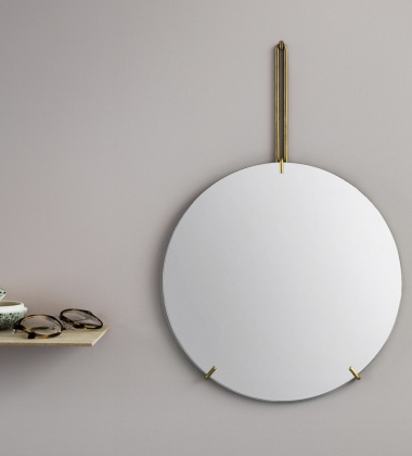 Lustro Ścienne WALL MIRROR 50 cm Mosiądz