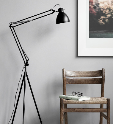 Lampa Podłogowa Stand H175 cm Czarna