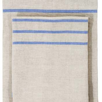 Ręcznik lniany USVA 70x130 Lniano-Niebieski