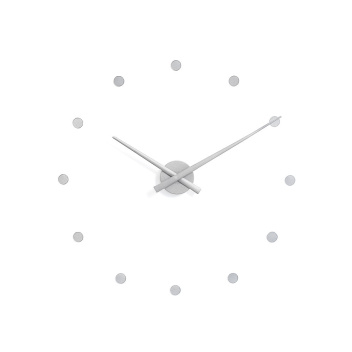 Zegar ścienny Oj Mini Clock 50 cm Srebrny