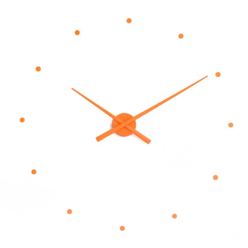 Zegar ścienny Oj Clock 80 cm Pomarańczowy