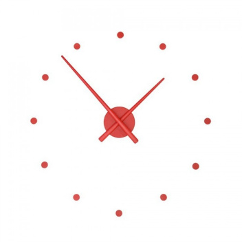 Zegar ścienny Oj Clock 80 cm Czerwony