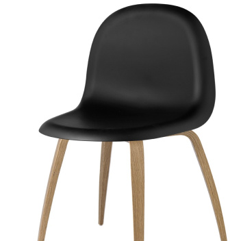 Krzesło 3D HiRek Dinning Gubi 5 Czarne-Orzech - EXPO