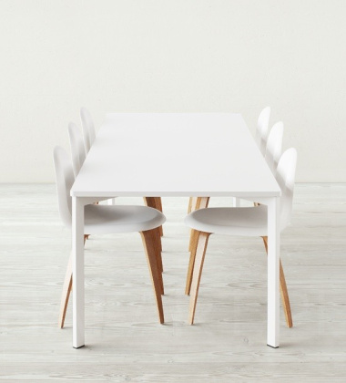 Krzesło 3D HiRek Dinning Gubi 5 Białe-Dąb