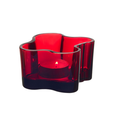 Świecznik AALTO Votive 55x102 mm Czerwony Cranberry