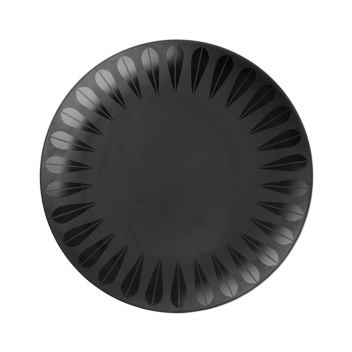 Talerz z porcelany Lotus 21 cm Czarny Mat