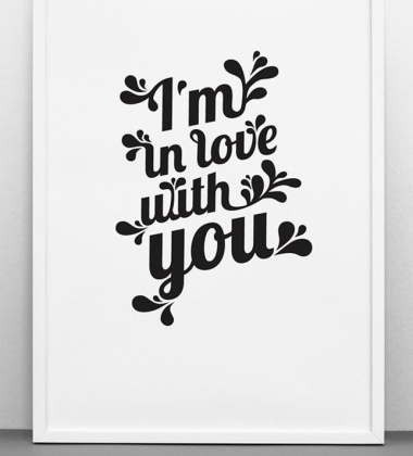 I'm In Love With You Poster 50x70 Biało-Czarny