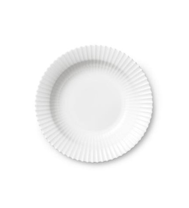 Talerz głęboki z porcelany Lyngby 21 cm Biały