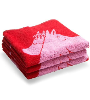 Ręcznik Muminki Love 50x70 Czerwony