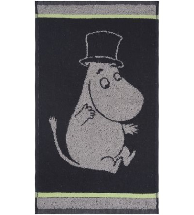 Ręcznik do rąk Muminki Tata Muminka 30x50 Czarny