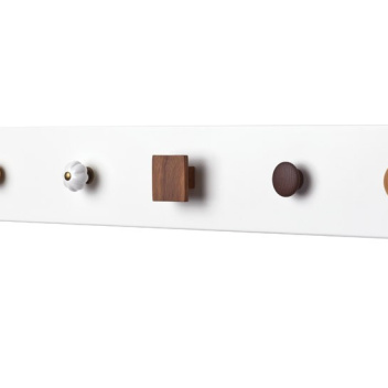 Wieszak drewniany ścienny 81x9 cm COLLECT Wall Bar White-Wood