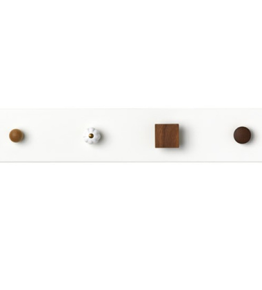 Wieszak drewniany ścienny 81x9 cm COLLECT Wall Bar White-Wood