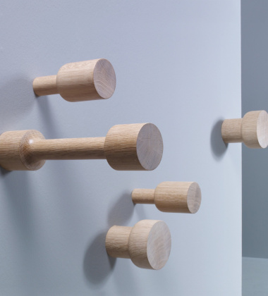 Wieszaki drewniane MESH Set 3 Dąb