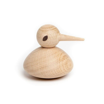 Drewniany ptaszek CHUBBY BIRD 10,5 cm Dąb Naturalny