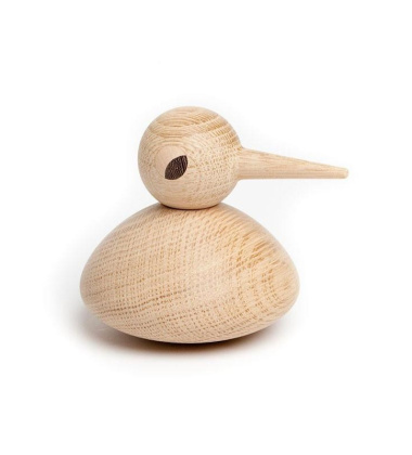 Drewniany ptaszek CHUBBY BIRD 10,5 cm Dąb Naturalny