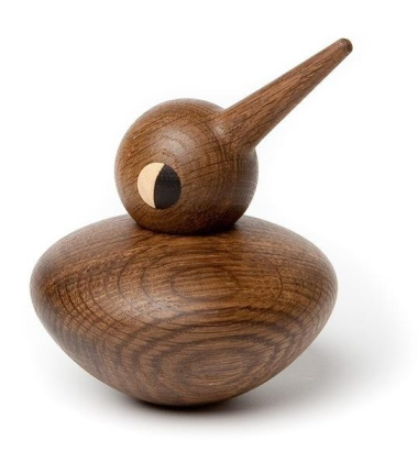 Drewniany ptaszek CHUBBY BIRD 10,5 cm Dąb Palony