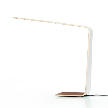 Drewniana lampa stołowa LED 4 Biała-Brzoza Naturalna
