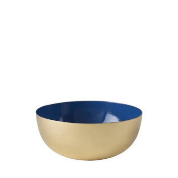 Misa emaliowana BOWL BRASS 18 cm Ultramaryna