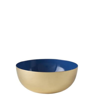 Misa emaliowana BOWL BRASS 18 cm Ultramaryna