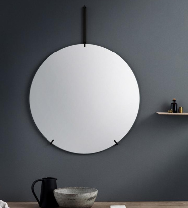 Lustro Ścienne WALL MIRROR 70 cm Czarne