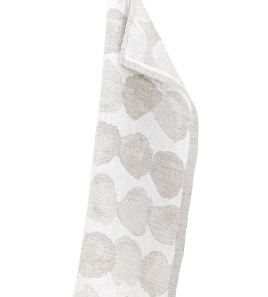 Ręcznik lniany SADE 48x70 Biało-Beżowy