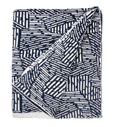 Koc bawełniany MAZE Blanket 120x150 Niebieski