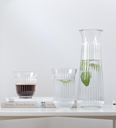Karafki na wodę Lyngby 1L Set of 2 Przezroczyste