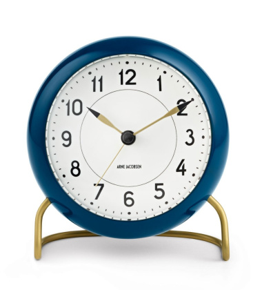 Zegarek Budzik AJ Station Table Clock Niebiesko-Złoty