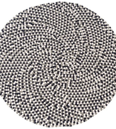 Dywan Confetti Wool 150 cm Czarno-Biało-Szary