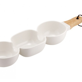 Naczynie do tapas 3-częściowe BIAŁE Classic Serve Stick