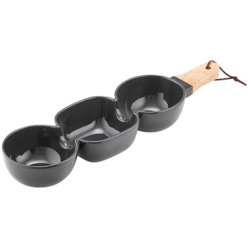 Naczynie do tapas 3-częściowe CZARNE Classic Serve Stick