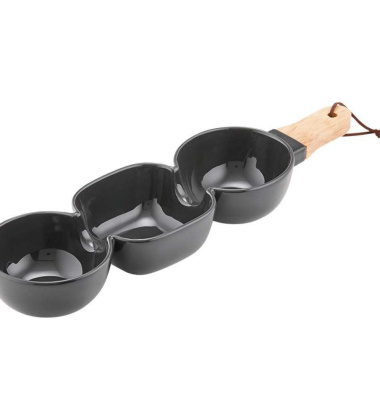 Naczynie do tapas 3-częściowe CZARNE Classic Serve Stick