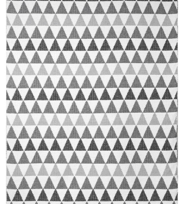 Dywan z tworzywa w romby TRIBUS 140x200 Szaro-Czarny