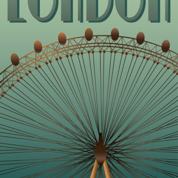 Poster 30x40 LONDON EYE By ViSSEVASSE