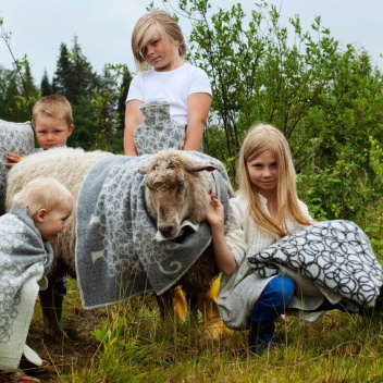 Kocyk dziecięcy KILI Wool 65x90 Szary