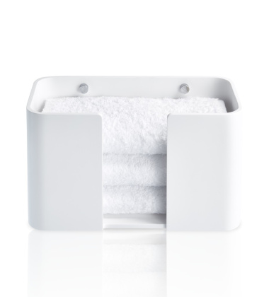 Pojemnik ścienny na ręczniki DW STONE WPTB Biały Mat