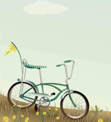 Poster 30x40 BIKE WITH THE FLAG By ViSSEVASSE