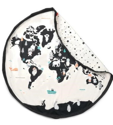 Worek-Mata dwustronna 140 cm WORLD MAP-STARS