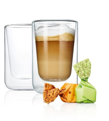 NERO Zestaw Szklanek do Cappuccino-Herbaty 250 ml Set 2