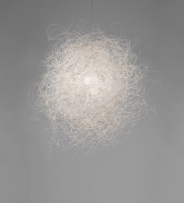 Lampa wisząca z drucików PILI 40 cm Biała