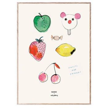 Poster 50x70 FRUITS and FRIENDS by Mado