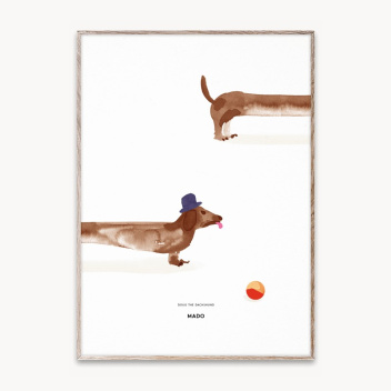 Poster 50x70 DOUG THE DACHSHUND by Mado