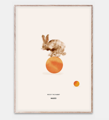 Poster 50x70 ROCKY THE RABBIT by Mado
