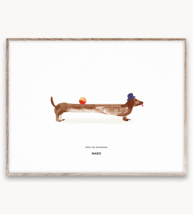 Poster 30x40 DOUG THE DACHSHUND by Mado