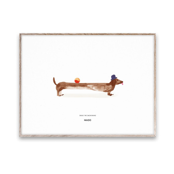 Poster 30x40 DOUG THE DACHSHUND by Mado