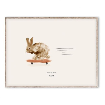 Poster 30x40 ROCKY THE RABBIT by Mado