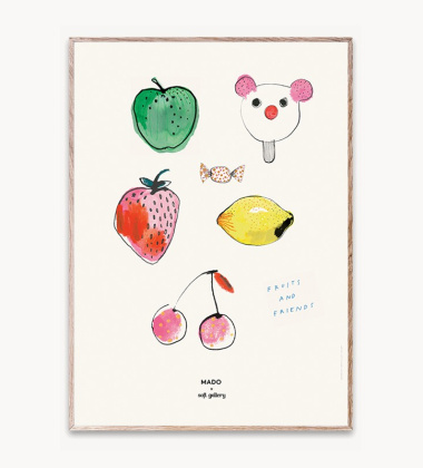 Poster 50x70 FRUITS and FRIENDS by Mado