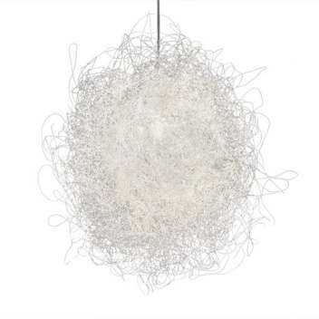 Lampa wisząca z drucików PILI 40 cm Biała