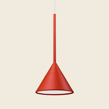 Lampa wisząca FIGURA CONE LAMP 16,5 x 45 Koralowa