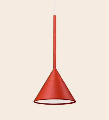 Lampa wisząca FIGURA CONE LAMP 16,5 x 45 Koralowa